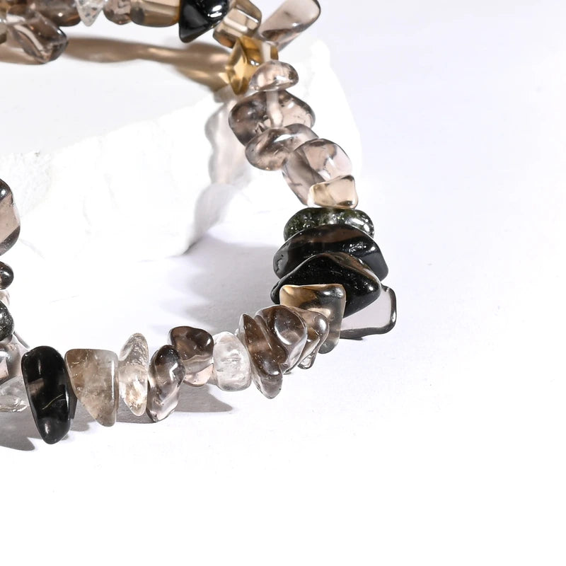 Bracelet baroque Quartz Fumé – Ancrage et Sérénité