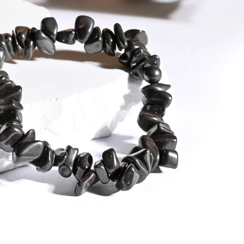 Bracelet baroque Hématite – Protection et Stabilité
