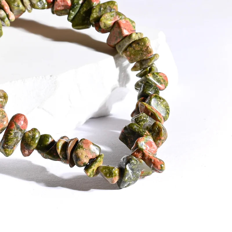 Bracelet baroque Unakite – Équilibre et Croissance Personnelle