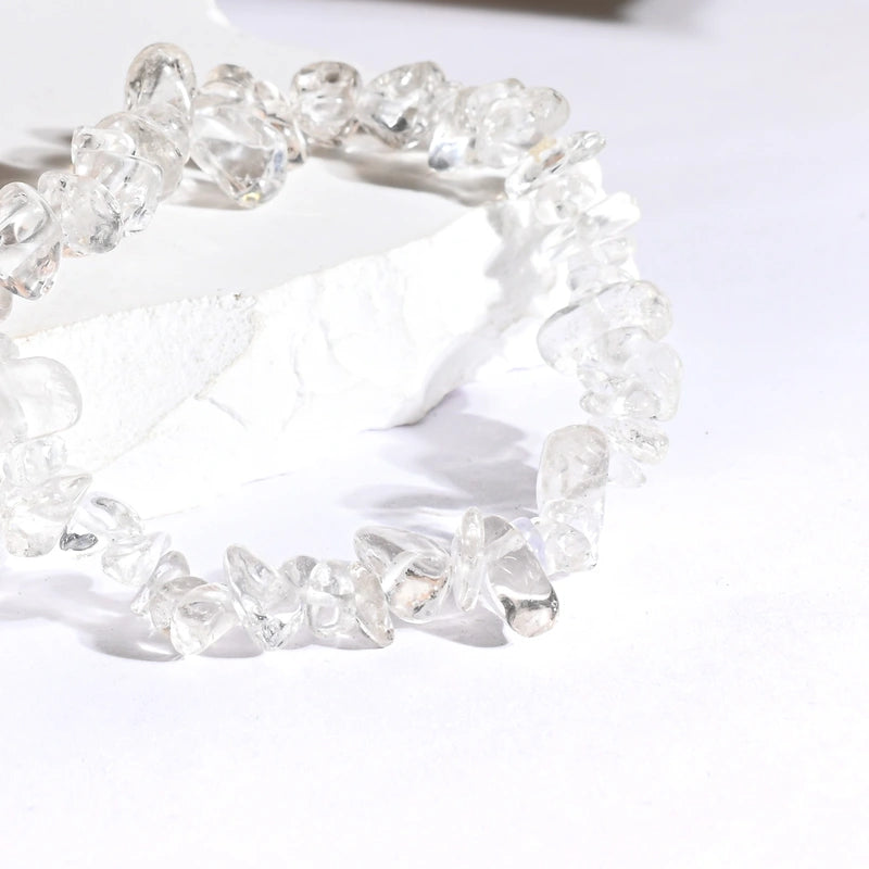 Bracelet baroque Cristal de roche – Clarté, Guérison et Énergie Positive