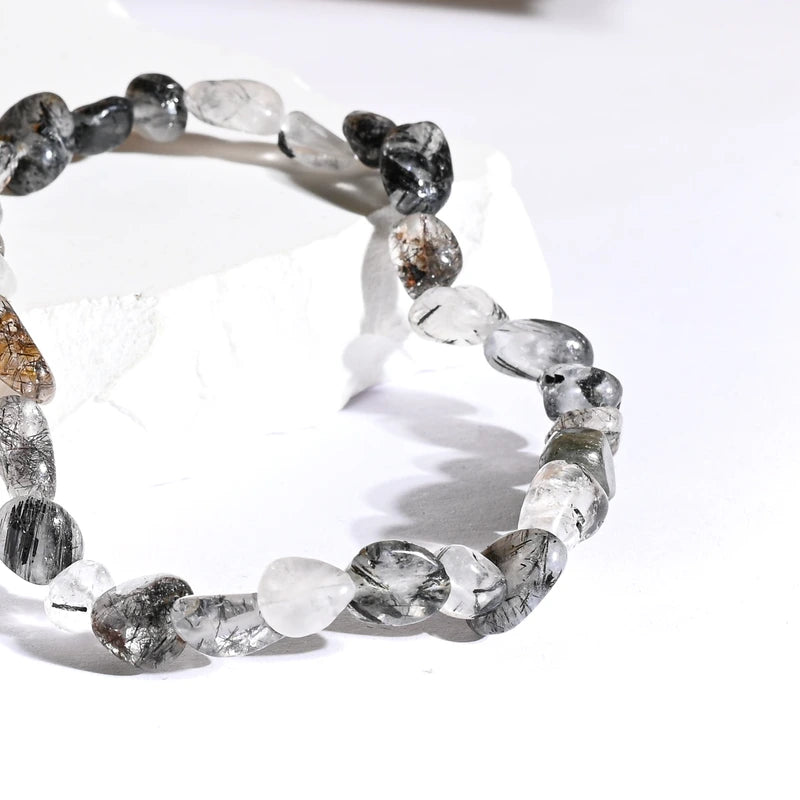 Bracelet roulé Quartz Tourmaline – Protection et Équilibre Spirituel