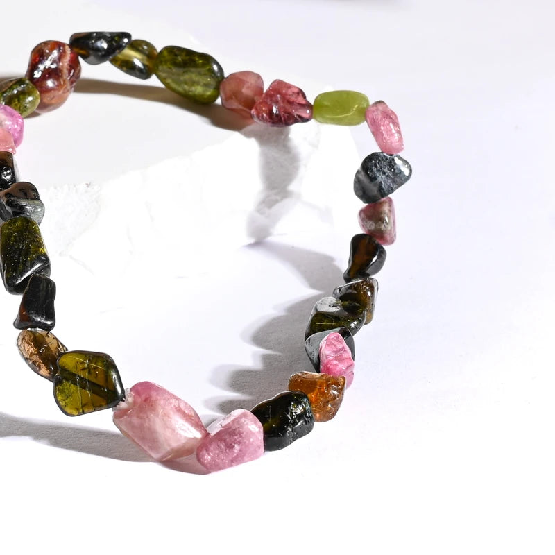 Bracelet roulé Tourmaline Multicolore – Harmonie et Équilibre