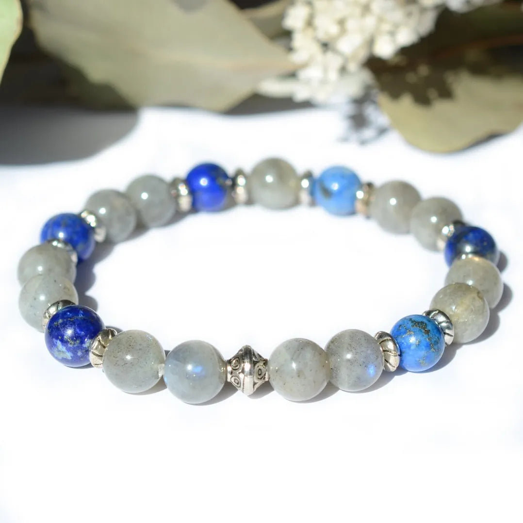 Bracelet "Migraines" Labradorite, Lapis Lazuli
