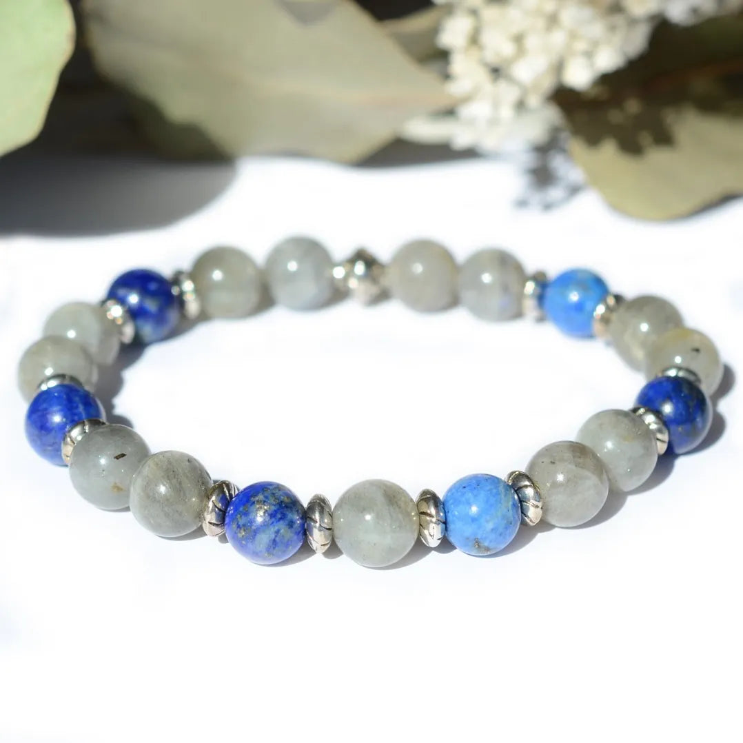 Bracelet "Migraines" Labradorite, Lapis Lazuli