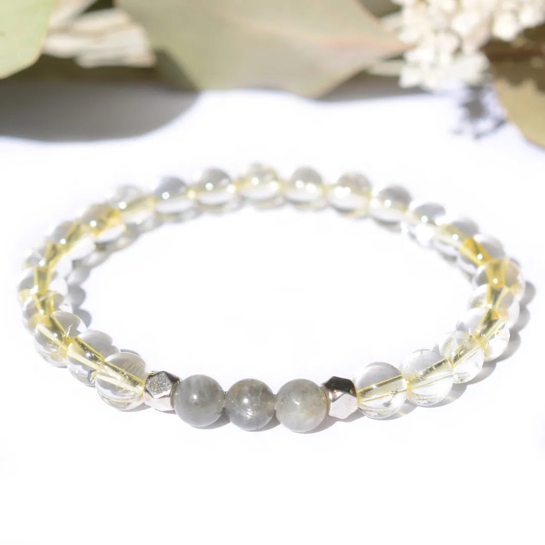 Bracelet "Confiance" en Citrine & Labradorite