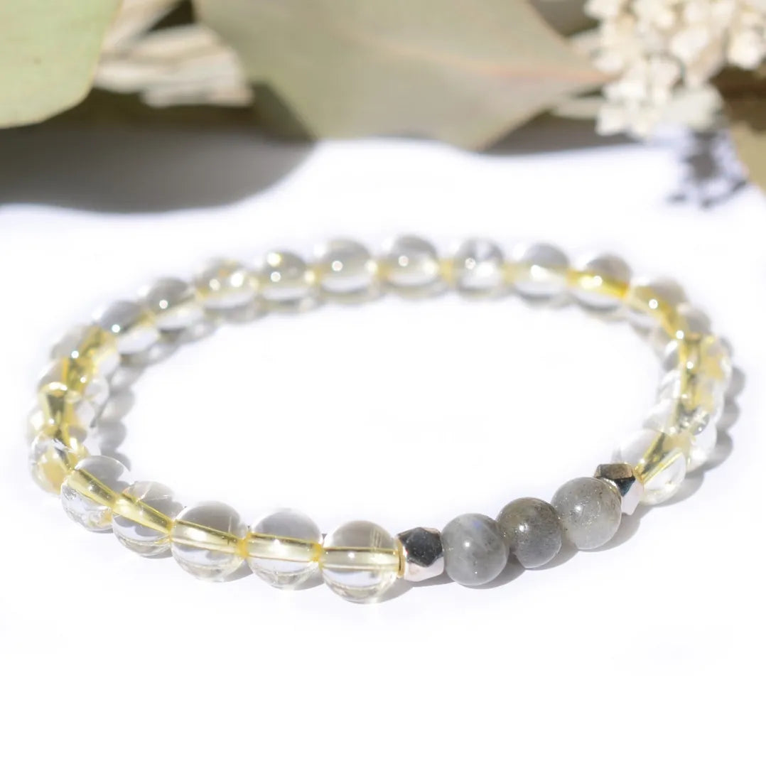 Bracelet "Confiance" en Citrine & Labradorite