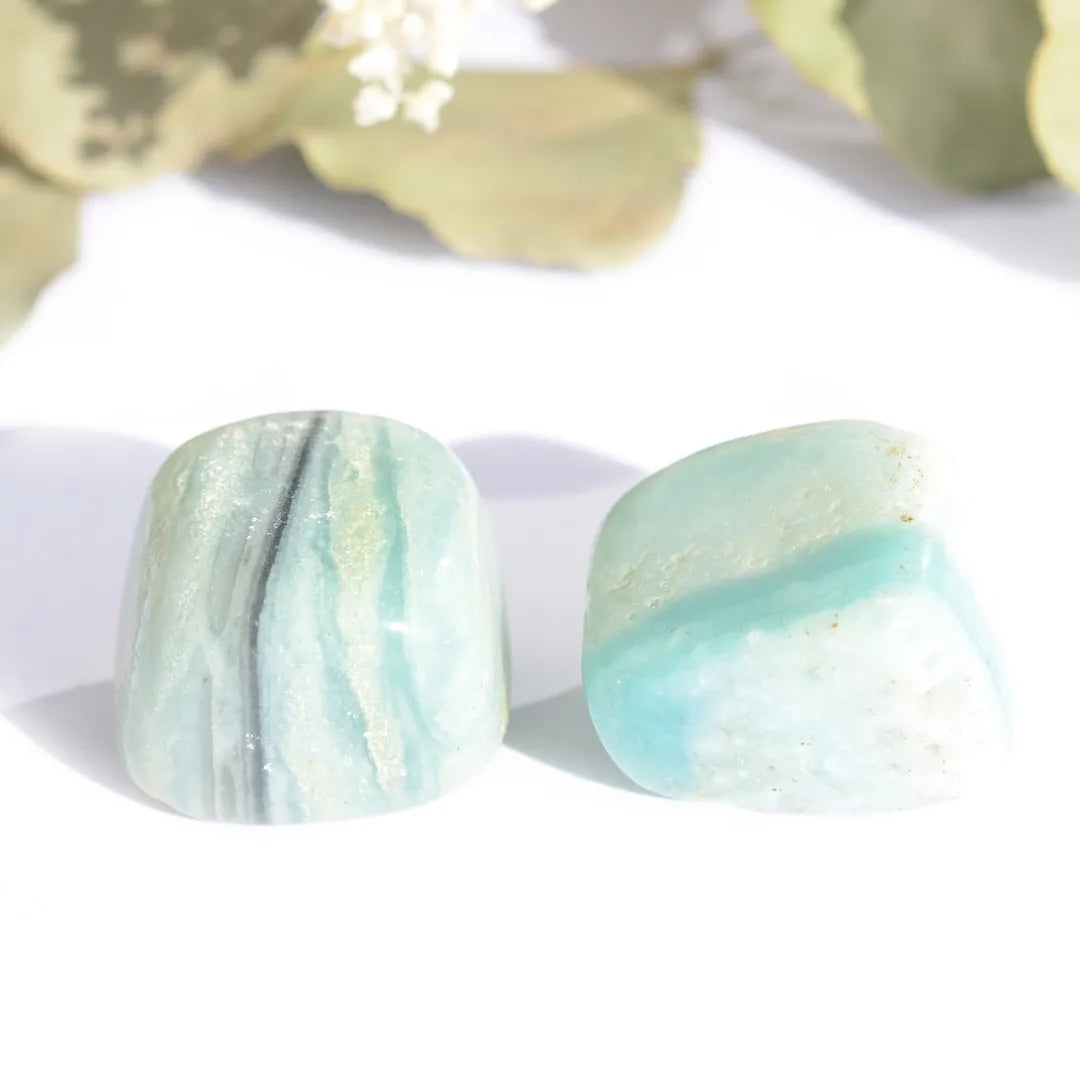 Lot pierres roulées Amazonite Multicolore – Calme Intérieur et Équilibre Énergétique