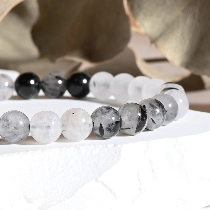 Bracelet Quartz Tourmaline – Protection et Équilibre Spirituel