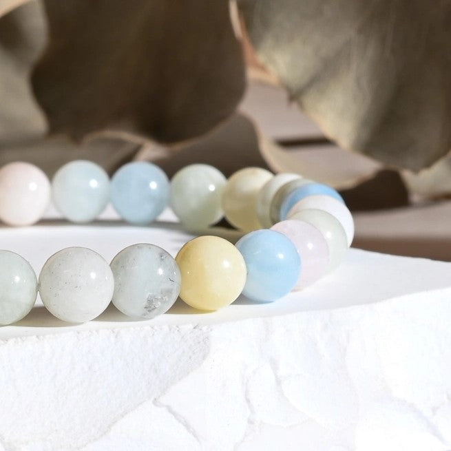 Bracelet Aigue Marine et Morganite – Sérénité et Amour Inconditionnel