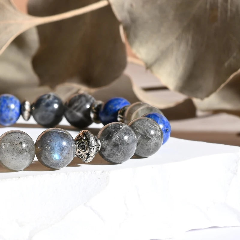 Bracelet "Migraines" Labradorite, Lapis Lazuli