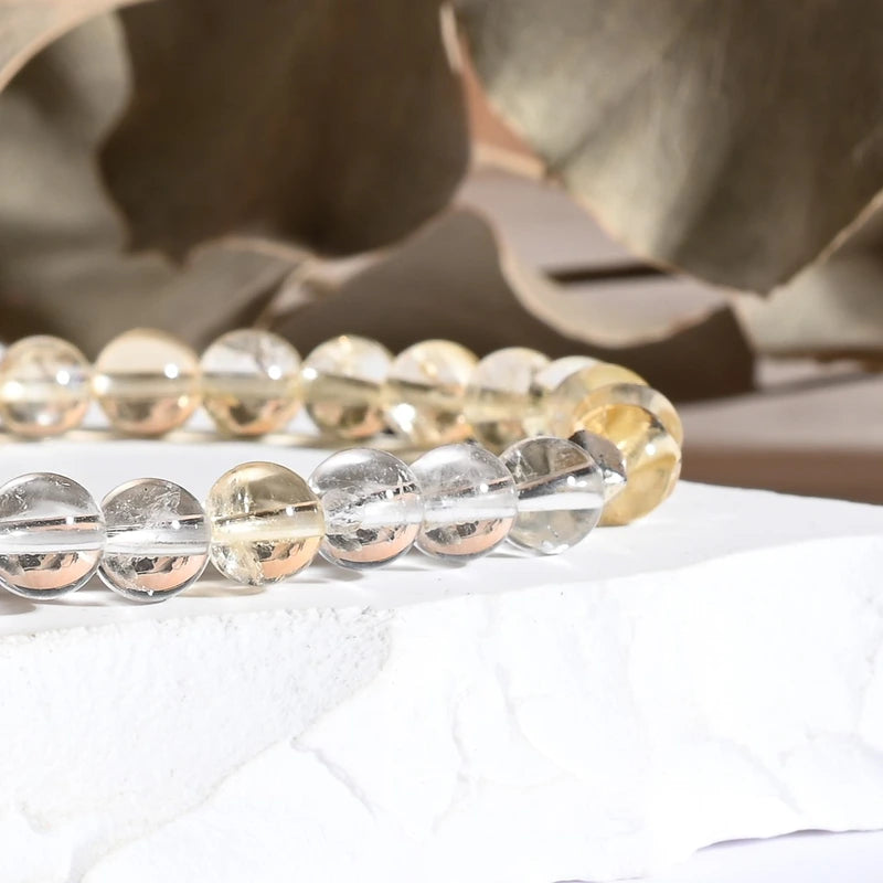 Bracelet "Réussite" Citrine et Cristal de Roche - Aponi