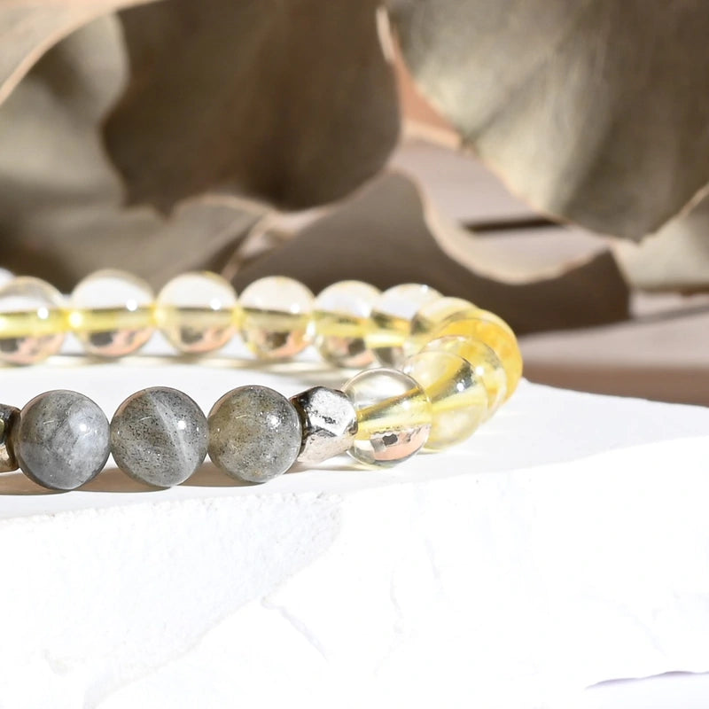Bracelet "Confiance" en Citrine & Labradorite