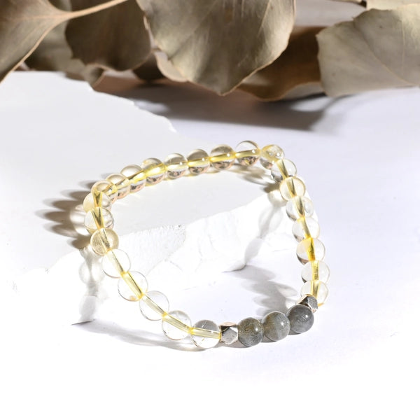Bracelet "Confiance" en Citrine & Labradorite