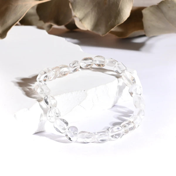 Bracelet roulé Cristal de roche – Clarté, Guérison et Énergie Positive