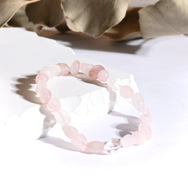 Bracelet roulé Quartz Rose – Amour et Guérison Émotionnelle