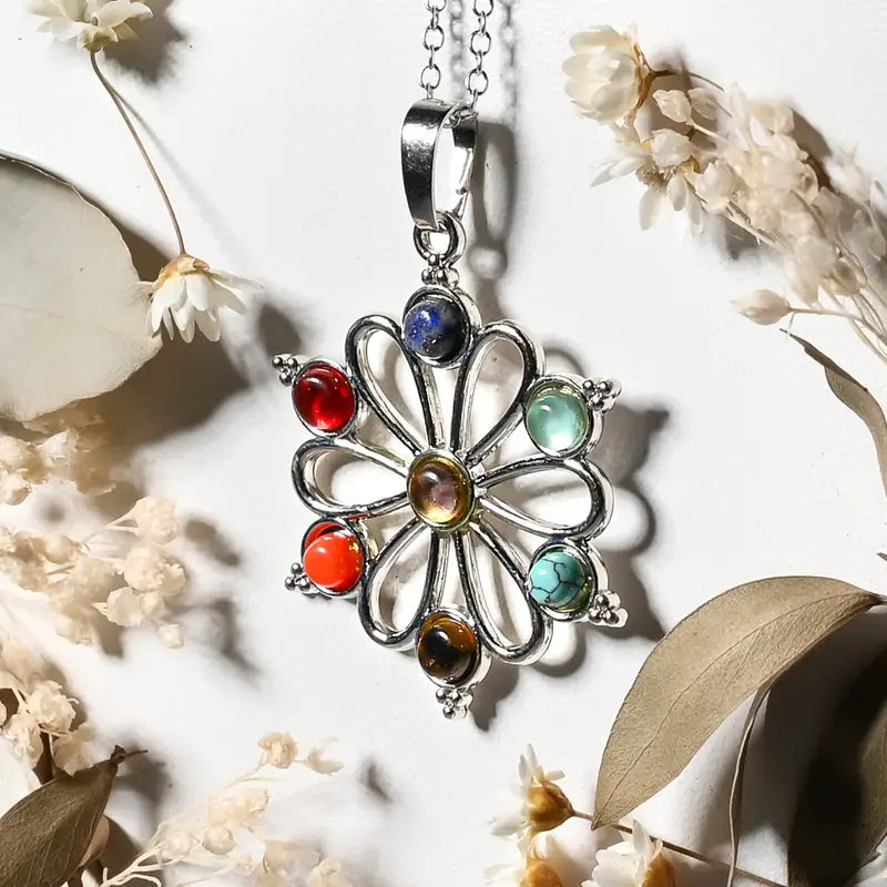 Pendentif 7 chakras - Bouquet