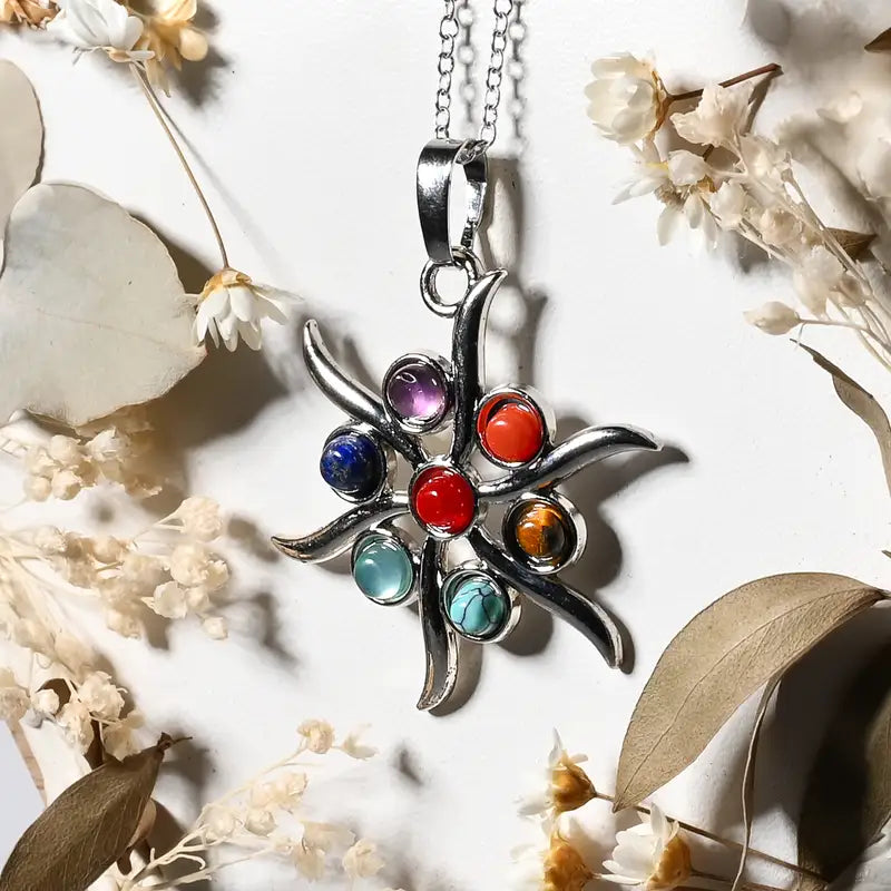 Pendentif 7 chakras - Soleil