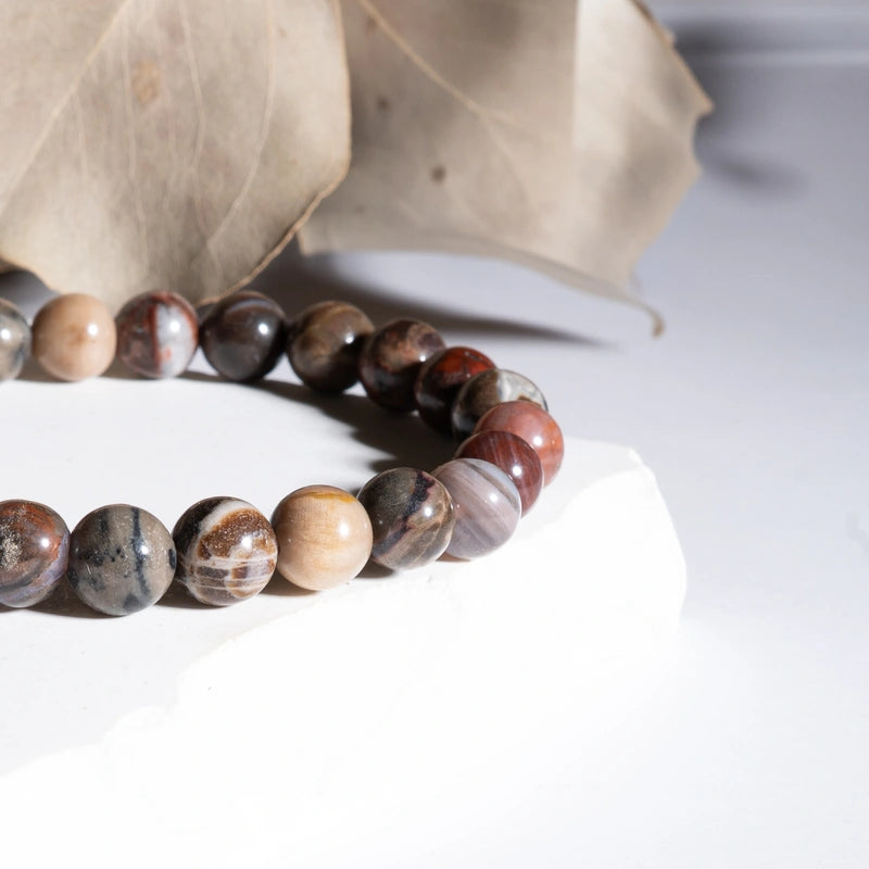 Bracelet Bois fossilisé – Ancrage et Stabilité Émotionnelle