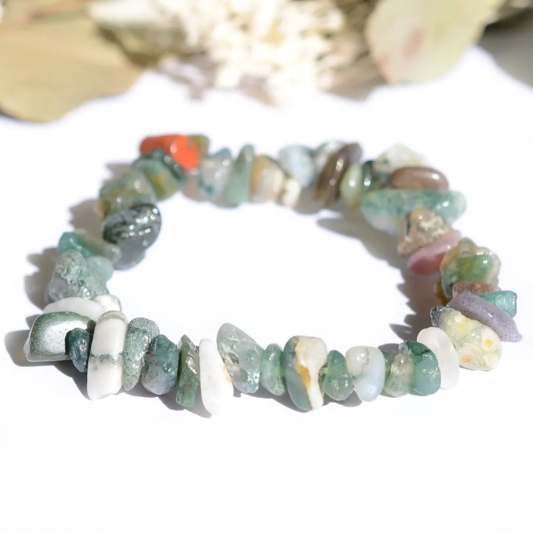 Bracelet baroque Agate Mousse – Croissance Personnelle et Connexion Naturelle