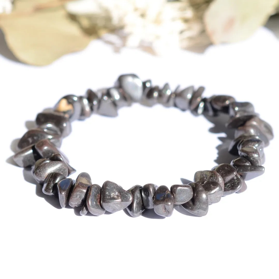 Bracelet baroque Hématite – Protection et Stabilité