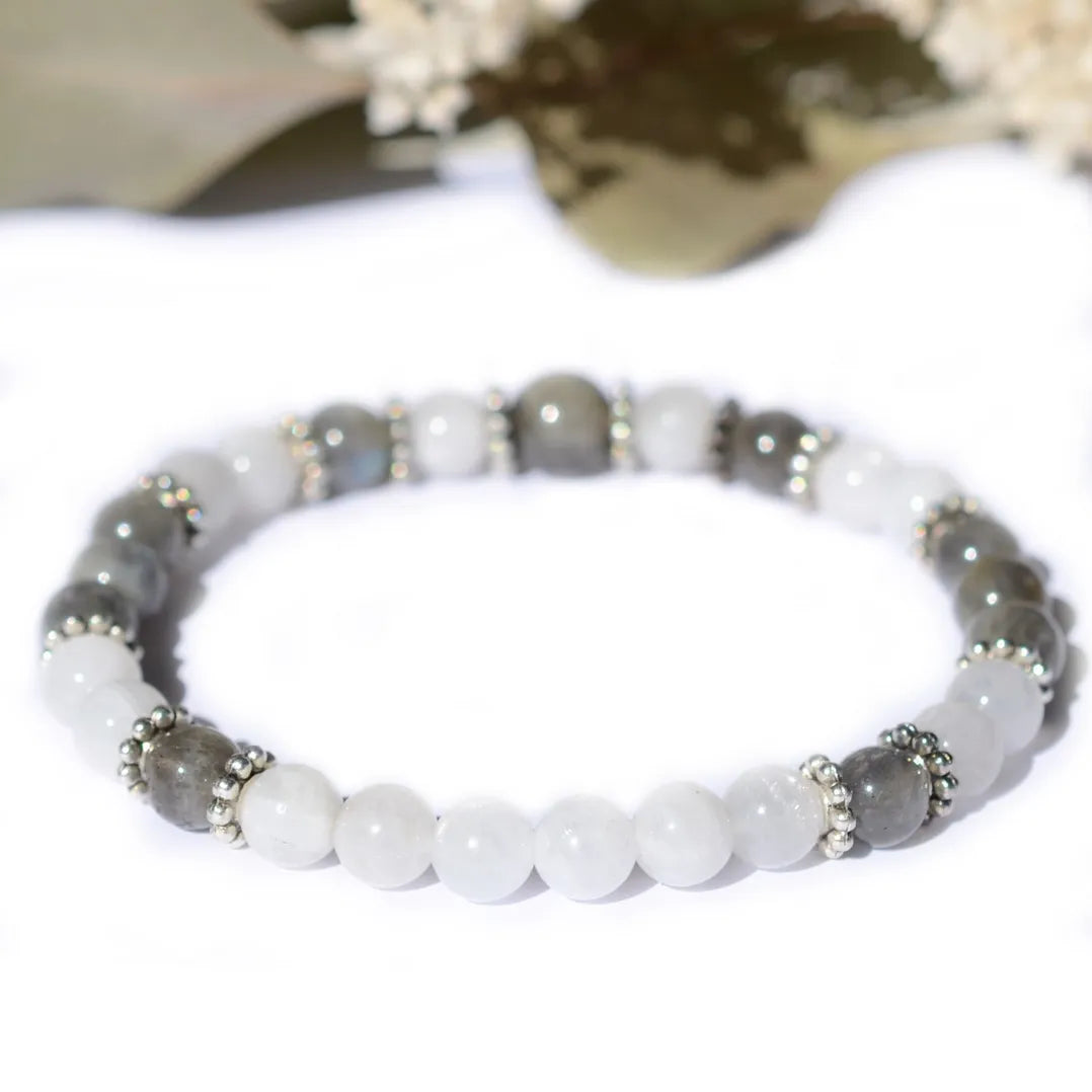 Bracelet "Sommeil & Insomnies" Labradorite et Pierre de Lune