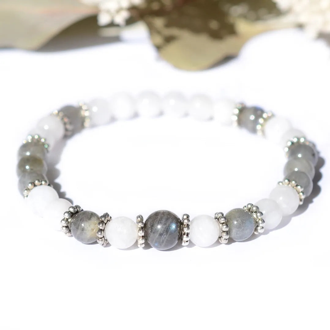 Bracelet "Sommeil & Insomnies" Labradorite et Pierre de Lune