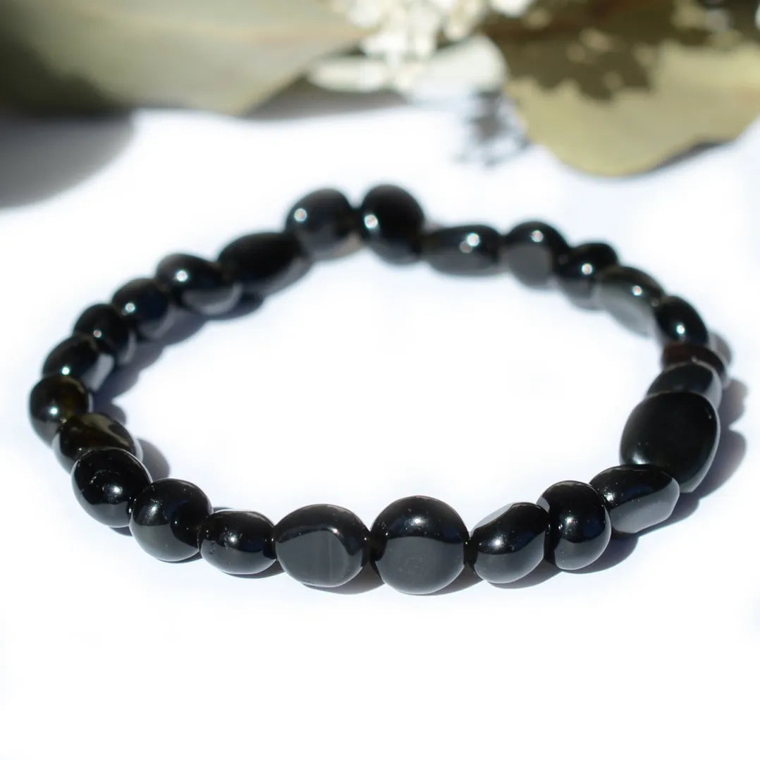 Bracelet roulé Obsidienne Noire – Protection et Stabilité Spirituelle
