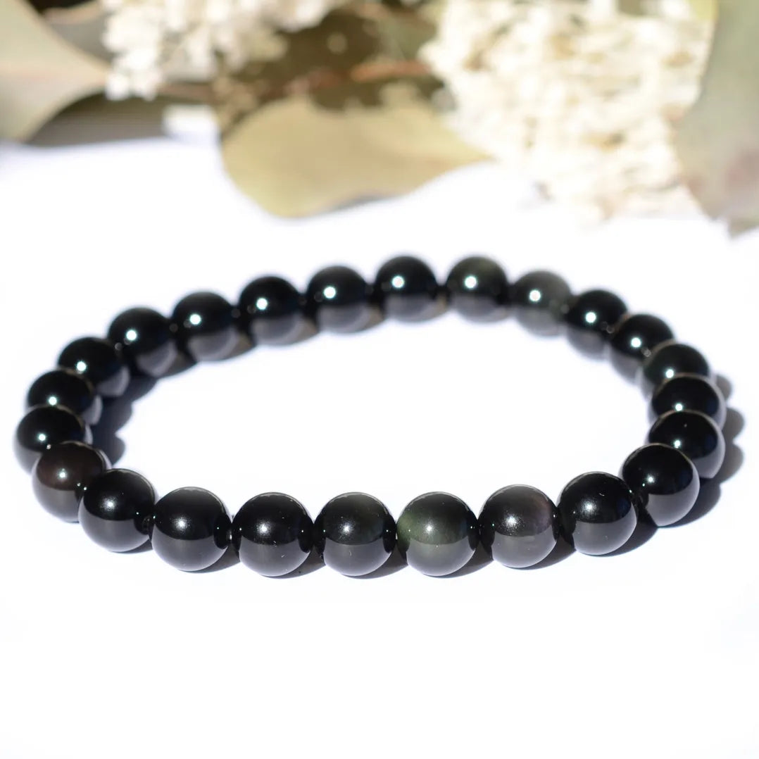 Bracelet Obsidienne Noire – Protection et Stabilité Spirituelle