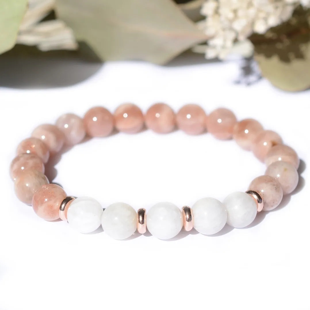 Bracelet "Anti-âge" Pierre de Soleil et Pierre de Lune