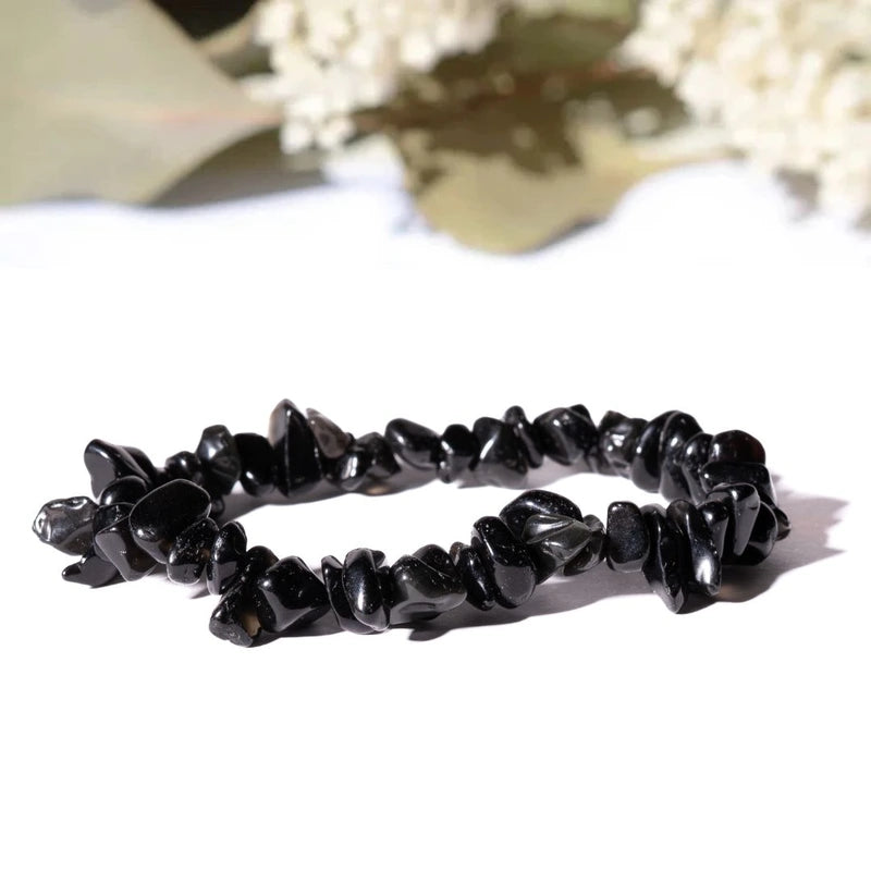 Bracelet baroque Obsidienne Noire – Protection et Stabilité Spirituelle