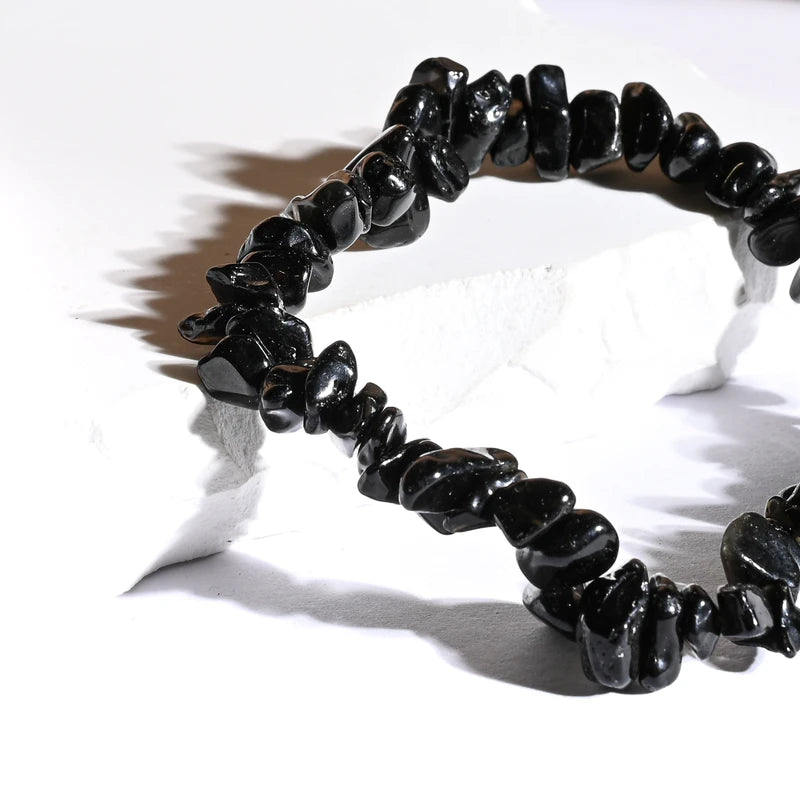 Bracelet baroque Obsidienne dorée – Protection et Clarté Mentale