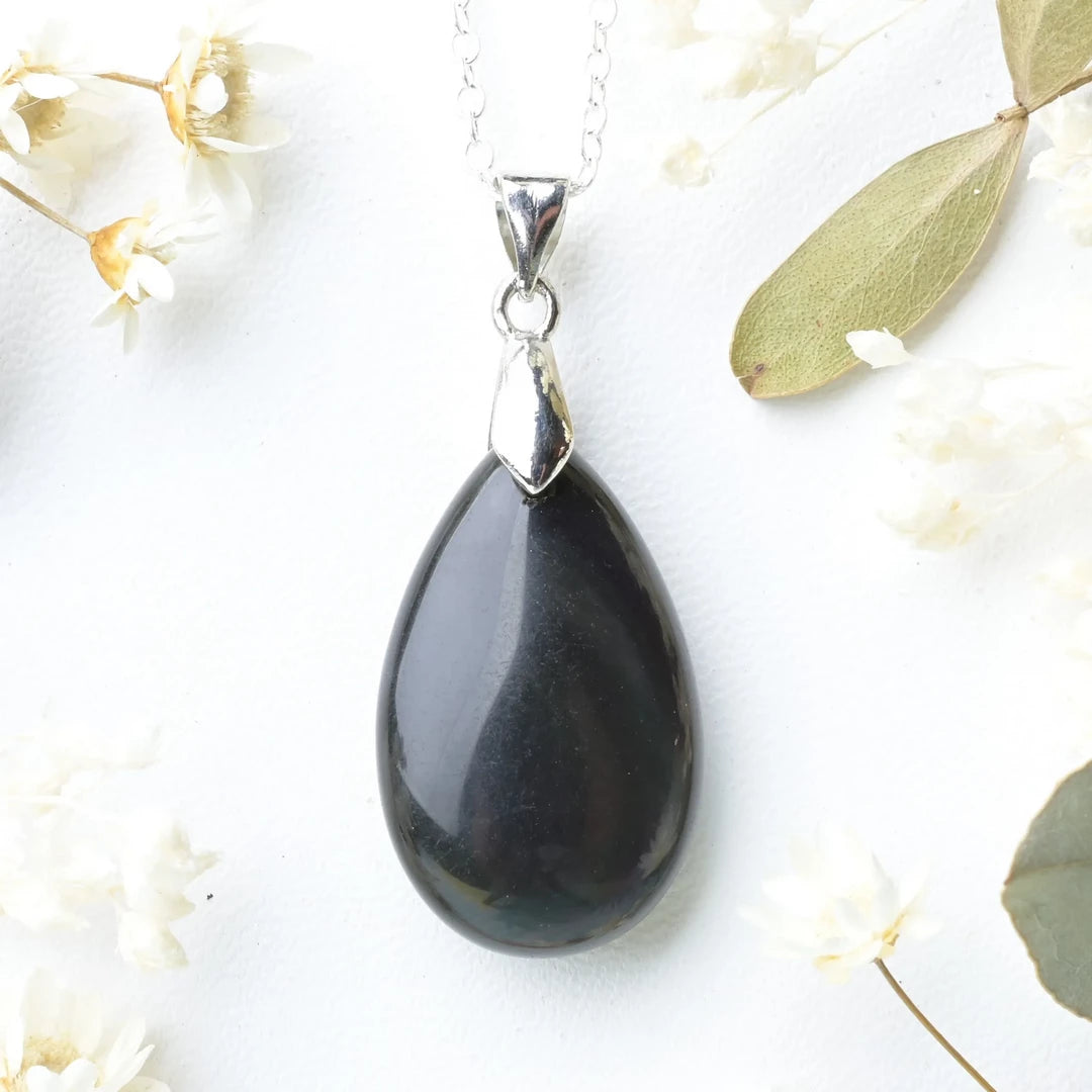 Pendentif goutte Obsidienne Oeil Céleste