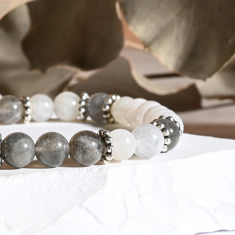 Bracelet "Sommeil & Insomnies" Labradorite et Pierre de Lune