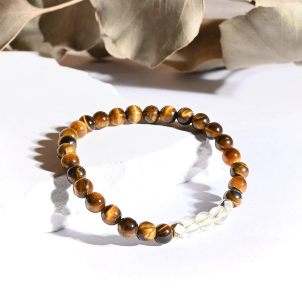 Bracelet "Diabète" Citrine et Oeil de Tigre - Aponi