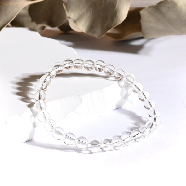 Bracelet Cristal de roche – Clarté, Guérison et Énergie Positive
