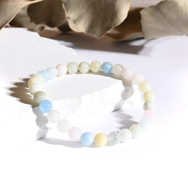 Bracelet Aigue Marine et Morganite – Sérénité et Amour Inconditionnel