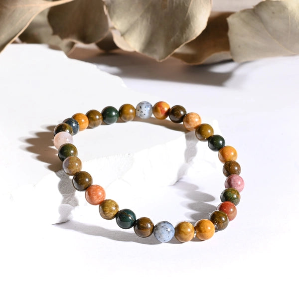 Bracelet Jaspe Océan – Sérénité et Ancrage