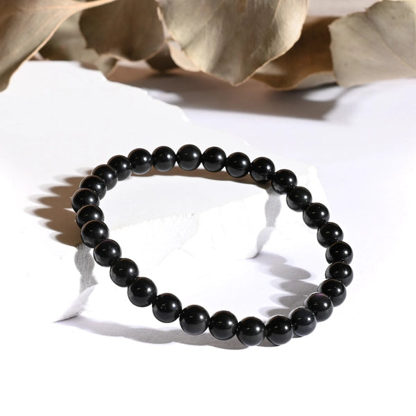 Bracelet Obsidienne Noire – Protection et Stabilité Spirituelle