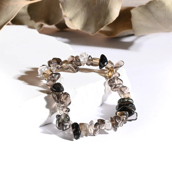 Bracelet baroque Quartz Fumé – Ancrage et Sérénité