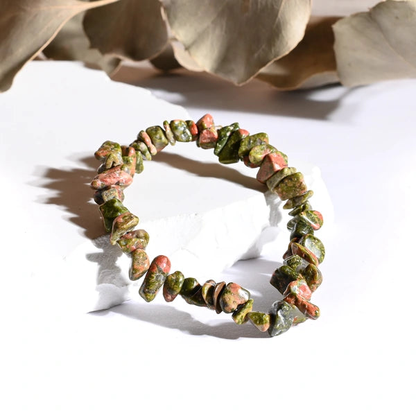 Bracelet baroque Unakite – Équilibre et Croissance Personnelle