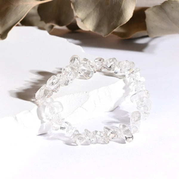 Bracelet baroque Cristal de roche – Clarté, Guérison et Énergie Positive