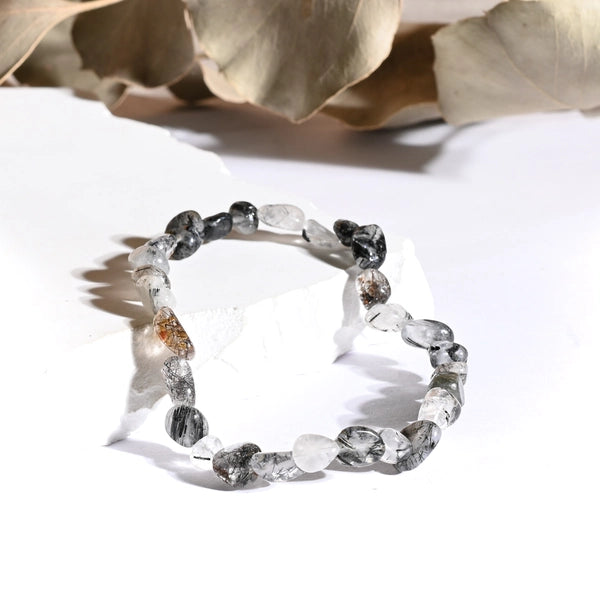 Bracelet roulé Quartz Tourmaline – Protection et Équilibre Spirituel