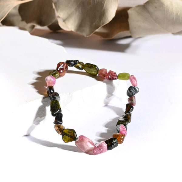 Bracelet roulé Tourmaline Multicolore – Harmonie et Équilibre