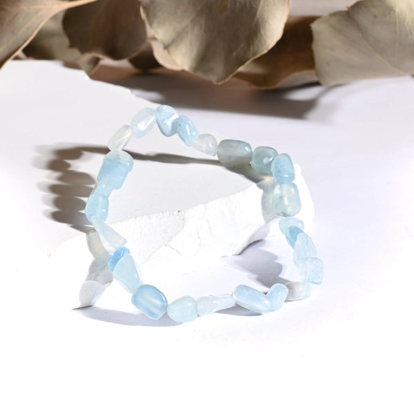 Bracelet roulé Aigue Marine – Sérénité et Communication Claire