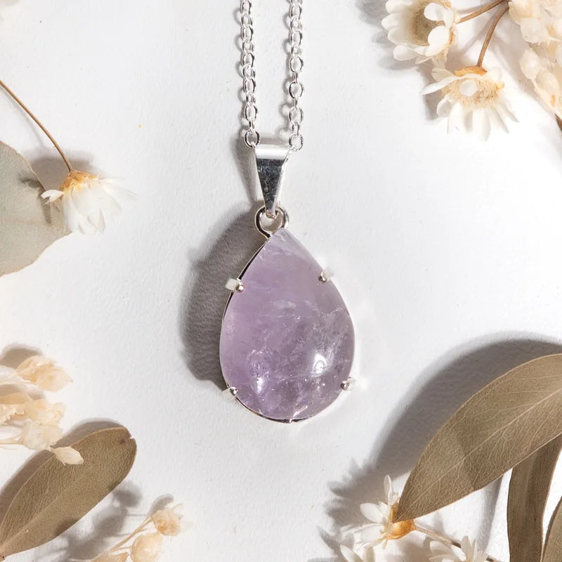 Pendentif goutte et argent 925 Améthyste – Sérénité et Protection Spirituelle
