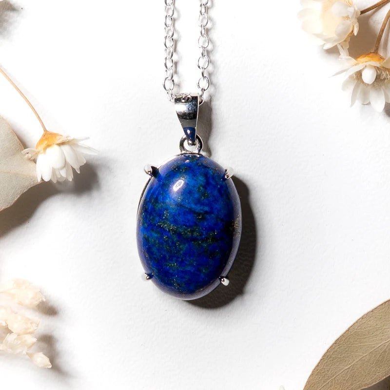 Pendentif oval Lapis lazuli – Sagesse et Clarté Mentale