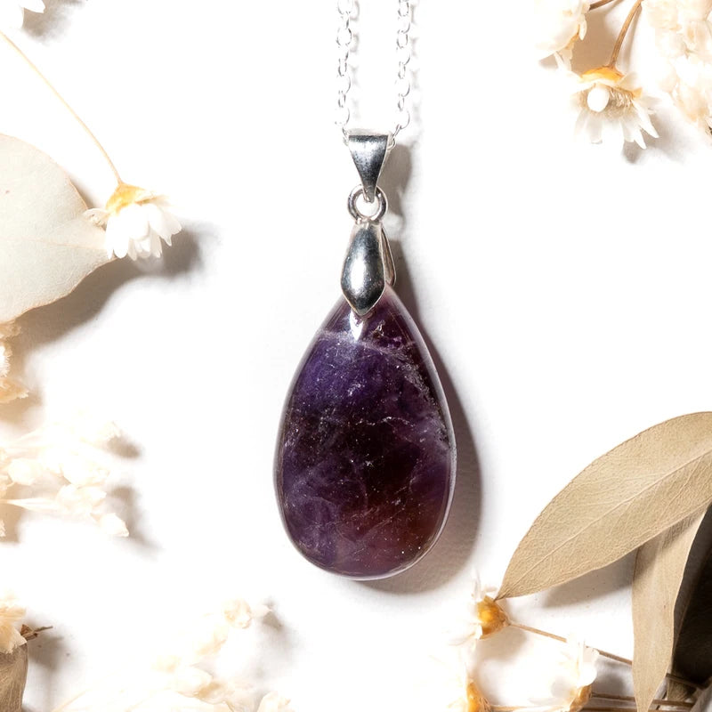 Pendentif goutte Améthyste – Sérénité et Protection Spirituelle