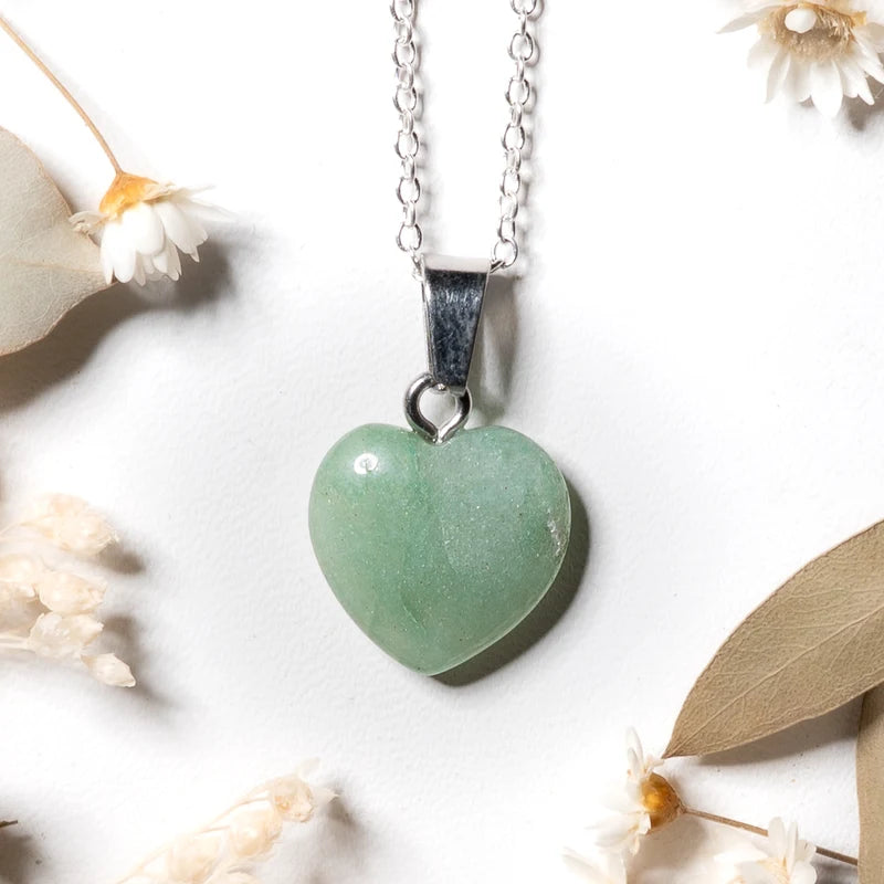 Pendentif coeur Aventurine – Prospérité et Équilibre Intérieur