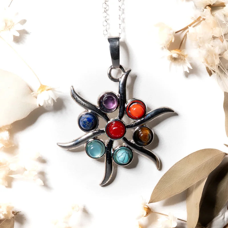 Pendentif 7 chakras - Soleil