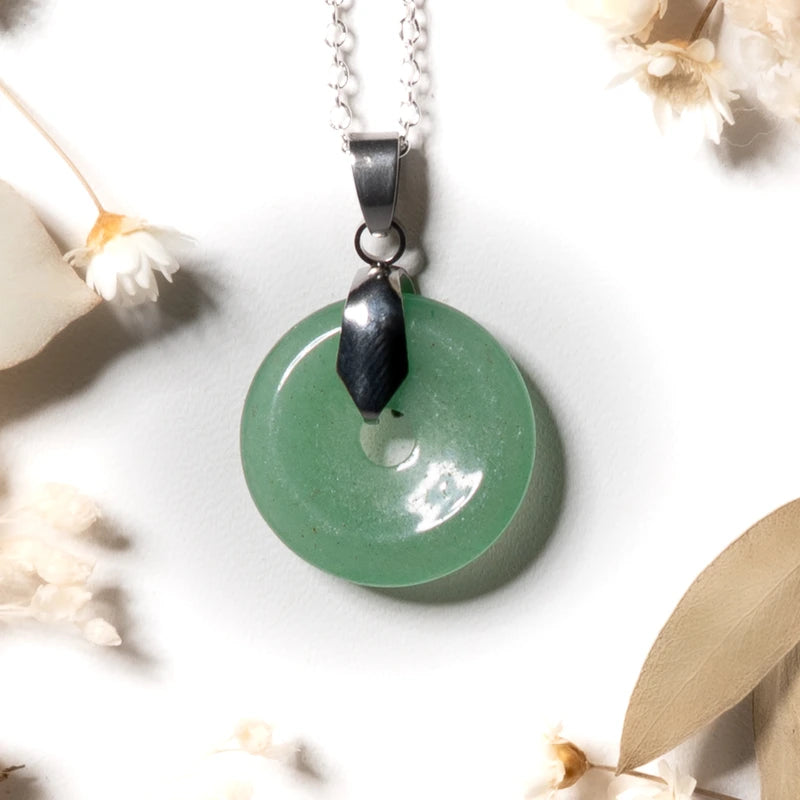 Pendentif donut Aventurine – Prospérité et Équilibre Intérieur